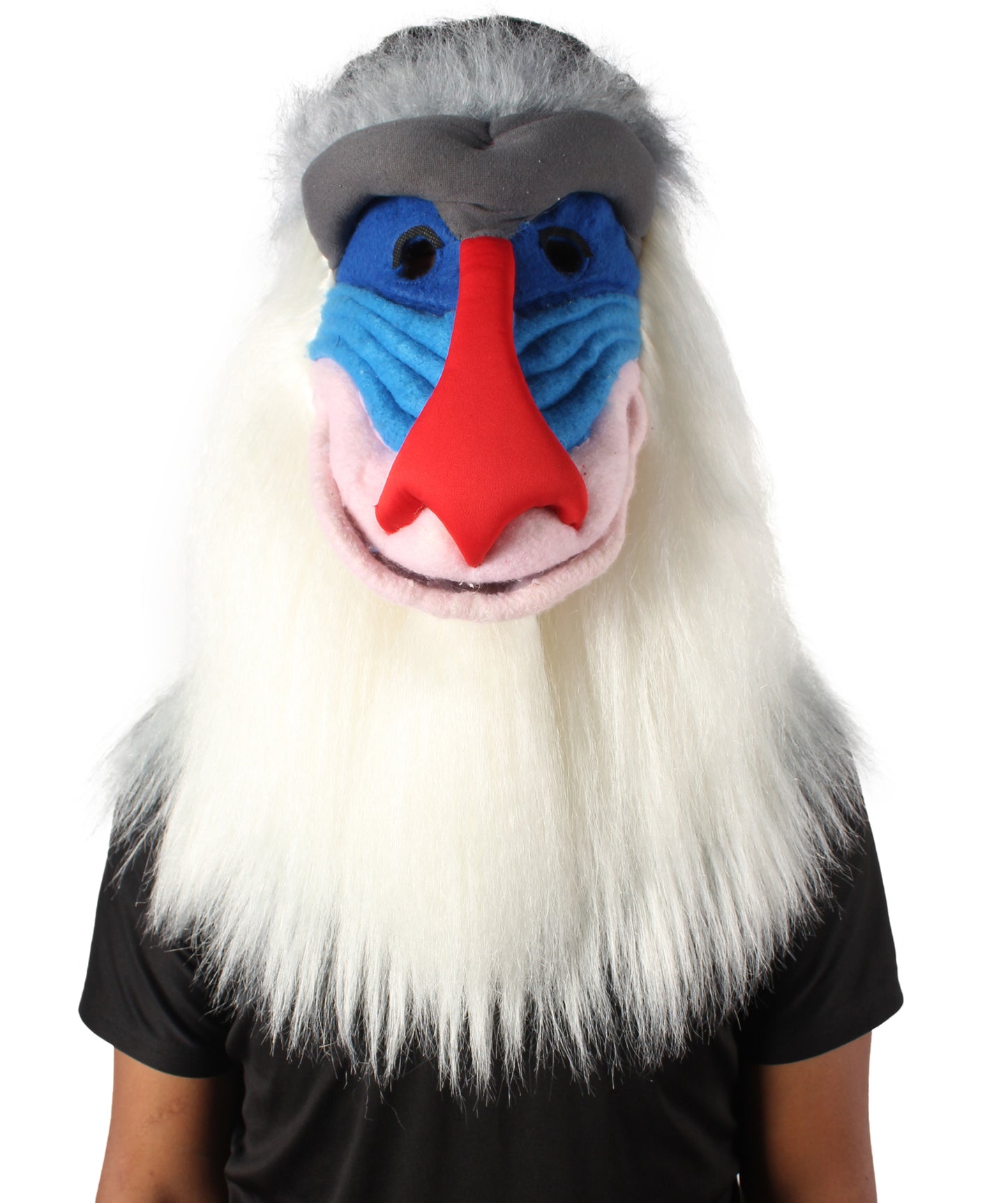 HPO Unisex Large Old Mandrill Monkey Mask | Best for Halloween | Flame-retardant Synthetic Fiber