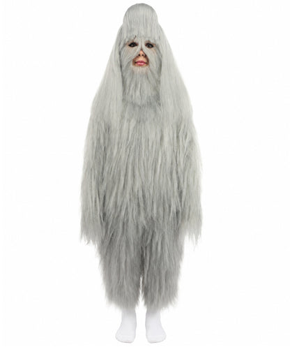 HPO Teen Extreme Hairy Person Costume Bundle & Mask Set - Full-Body Hair Suit Extra-Long Costume Wig for Halloween, Cosplay & Parties - Multiple Color Options