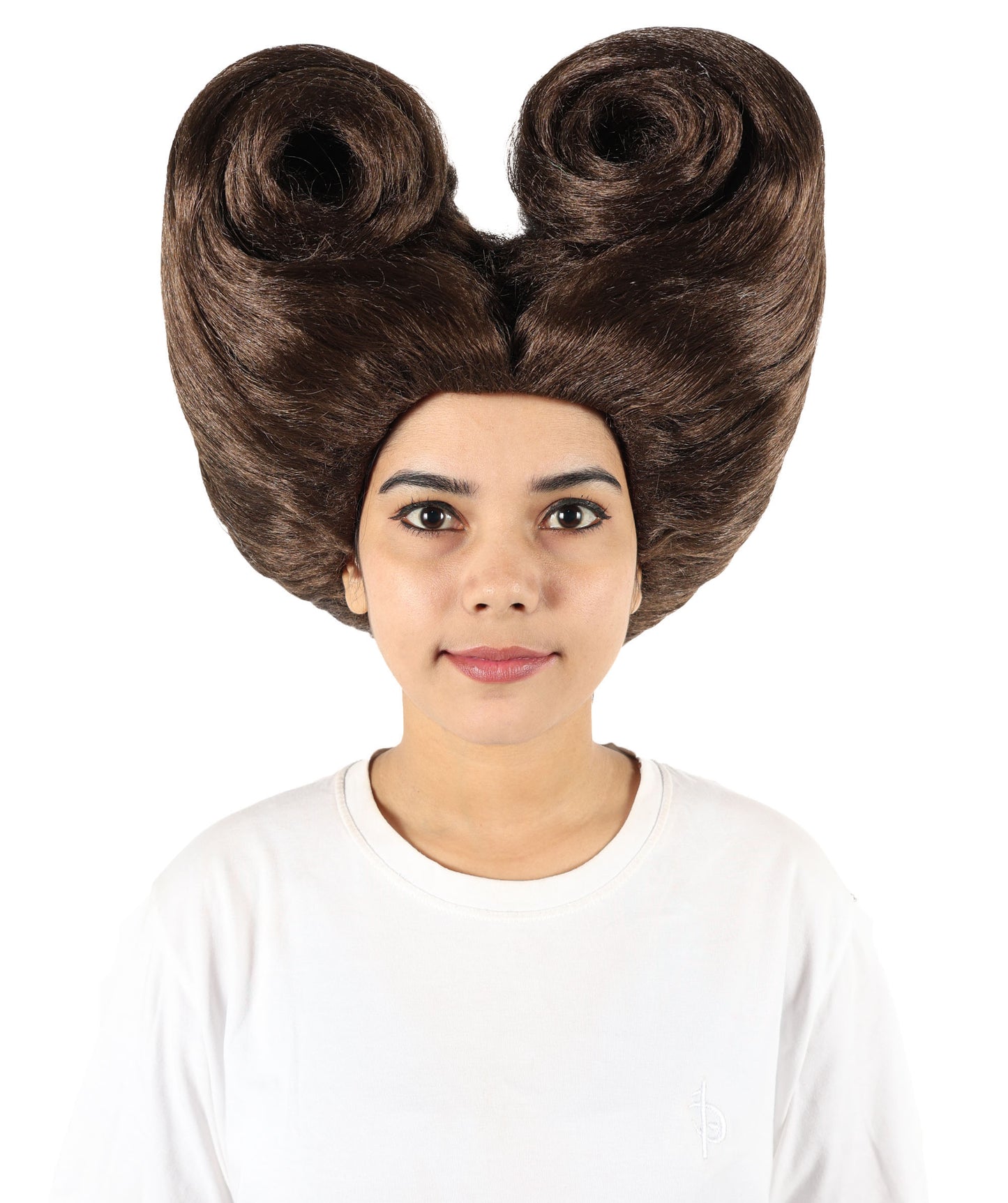 Women’s Supermodel Horn-shaped White Hair Updo Full Wig I Perfect for Halloween I Flame-retardant Synthetic Fiber