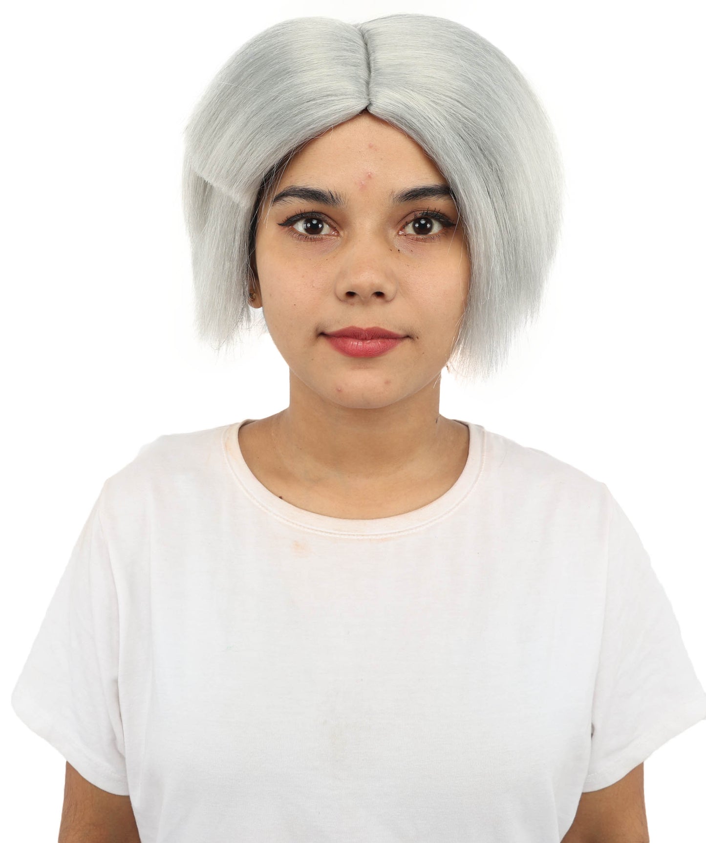 HPO Women’s Neon Yellow Bob Wig with Bangs—Bright Straight Cut Wig | Celebrity Inspired Hairpiece for Party, Halloween and Cosplay