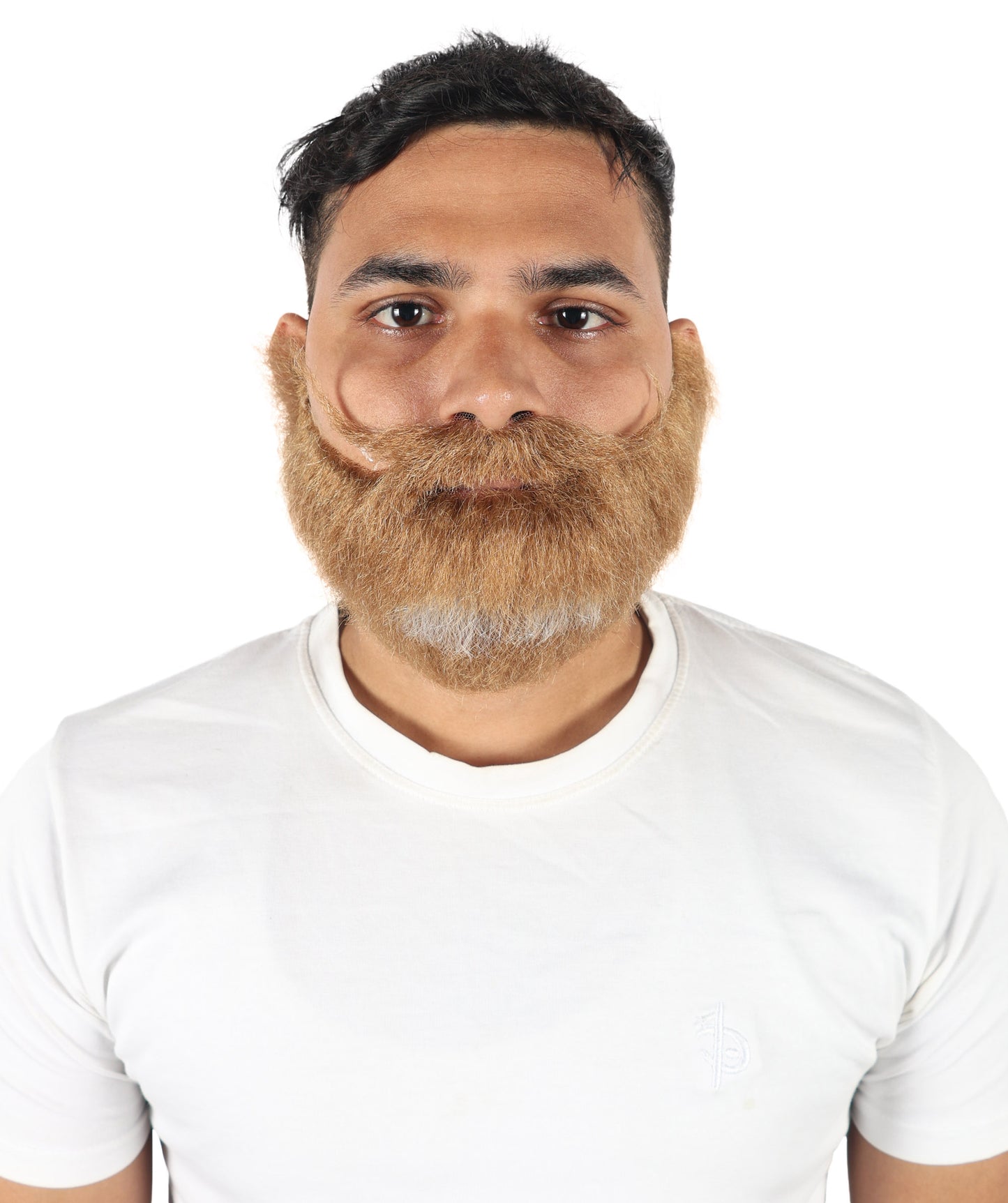 HPO Men’s Brown Beard and Mustache Set | Lightweight and Natural-Look Facial Hair for Costumes, Halloween & Party Characters | Low-Cap Breathable Design