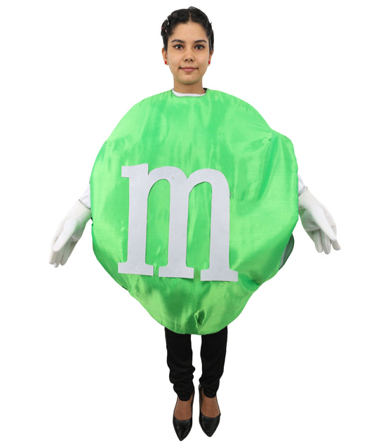 HPO Foam M&M Tabard Green Costume| Multiple Sizes Options | Fun and Comfortable Candy-Themed Outfit
