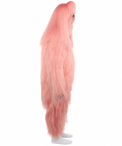 HPO Unisex Extreme Hairy Person Costume, Mask and Bundle - Full-Body Hair Suit Extra-Long Ash Brown Costume Wig for Halloween, Cosplay & Parties