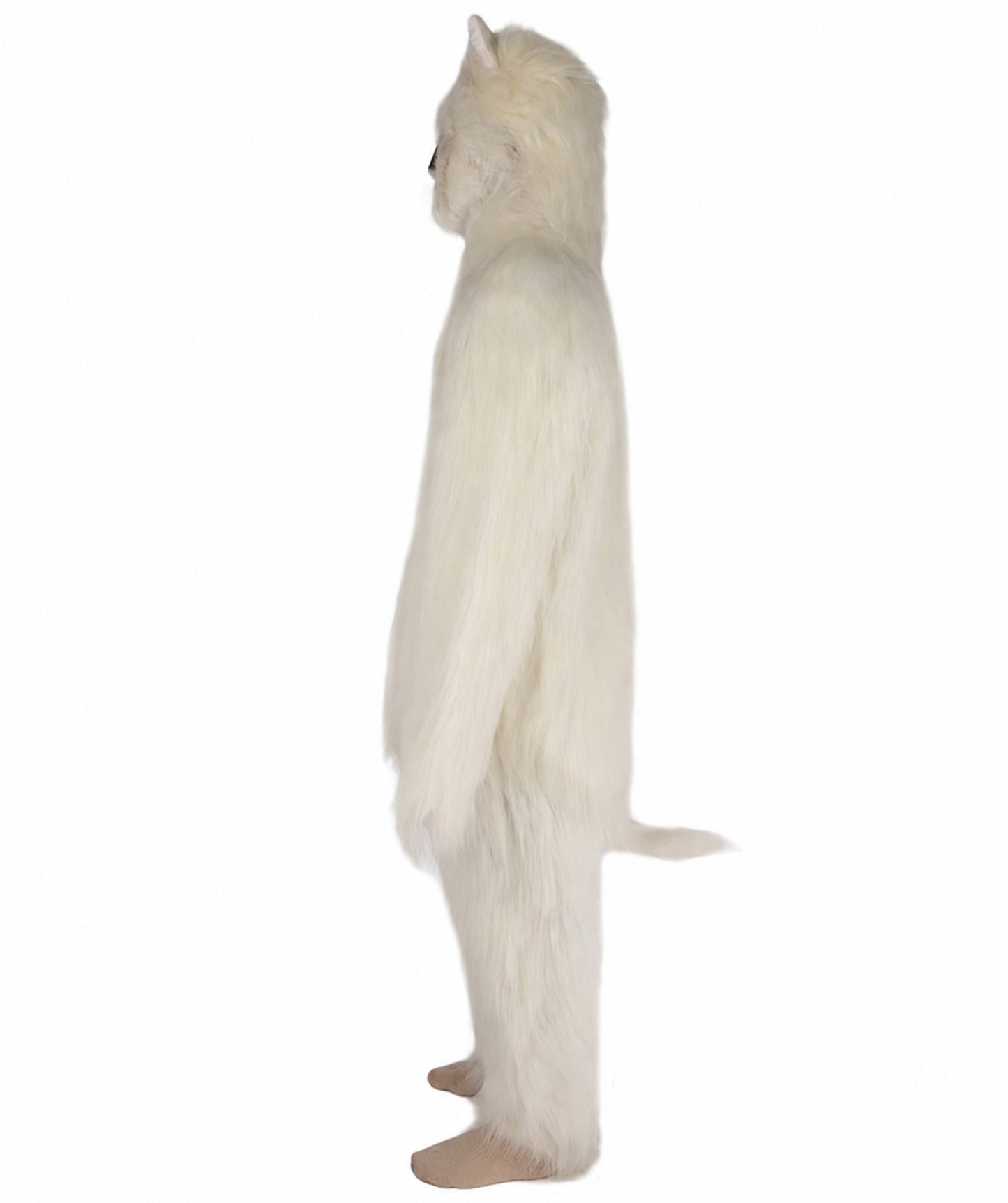 Furry Dog Collection | Men's White Spiked Furry Dog Fancy  Costume with Tail