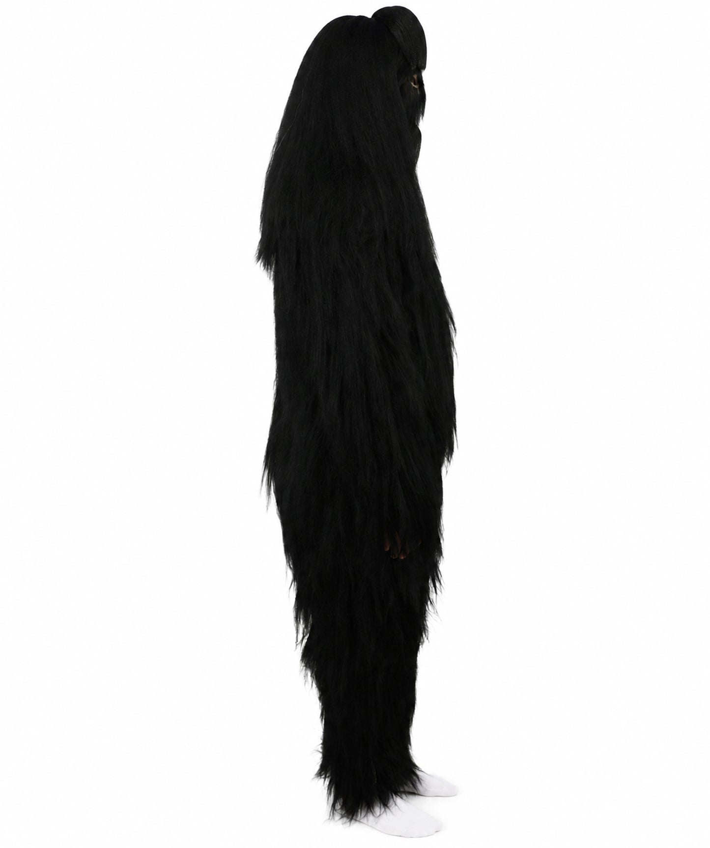HPO  Extreme Hairy Person Two Part Costume, Mask and Bundle Set - Full-Body Hair Suit Extra-Long Costume Wig for Halloween, Cosplay & Parties - Multiple Color Options
