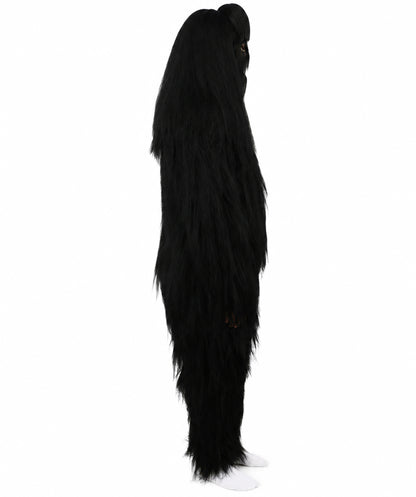 HPO  Extreme Hairy Person Two Part Costume, Mask and Bundle Set - Full-Body Hair Suit Extra-Long Costume Wig for Halloween, Cosplay & Parties - Multiple Color Options