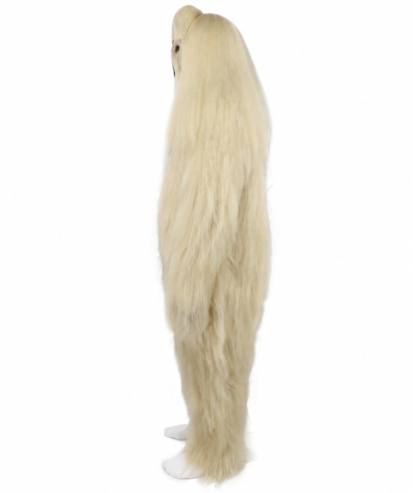 HPO  Extreme Hairy Person Two Part Costume, Mask and Bundle Set - Full-Body Hair Suit Extra-Long Costume Wig for Halloween, Cosplay & Parties - Multiple Color Options