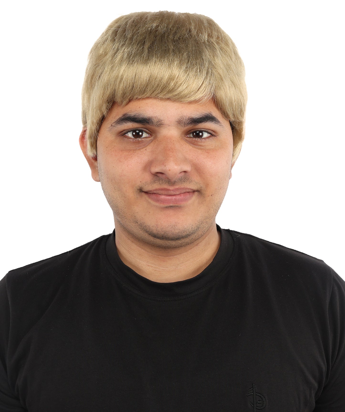 HPO Britpop Musician Mens Wig | 9 Inch Sandy Ash Blonde Short Crop | Party Halloween Cosplay Theater 90s Rockstar Costume Events