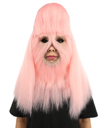HPO Teen Extreme Hairy Person Costume Bundle & Mask Set - Full-Body Hair Suit Extra-Long Costume Wig for Halloween, Cosplay & Parties - Multiple Color Options