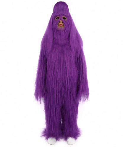 HPO Teen Extreme Hairy Person Costume Bundle & Mask Set - Full-Body Hair Suit Extra-Long Costume Wig for Halloween, Cosplay & Parties - Multiple Color Options