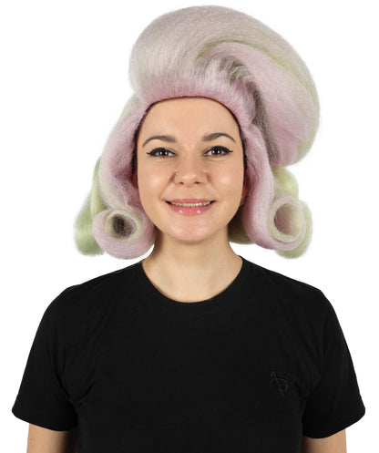 HPO Women nique Drag Queen Wavy Multiple Wig by Imstyle |  Bold Styled Wig | Adjustable Cap for Comfort | Cosplay and Halloween Themed Parties