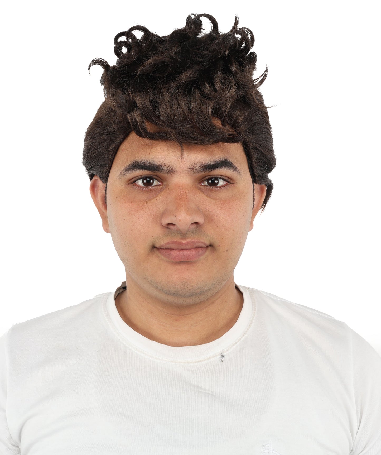 HPO Men’s Dark Brown Wig | Messy, Textured Look for Casual, Fun Styles | Ideal for Halloween, Cosplay and Themed Parties