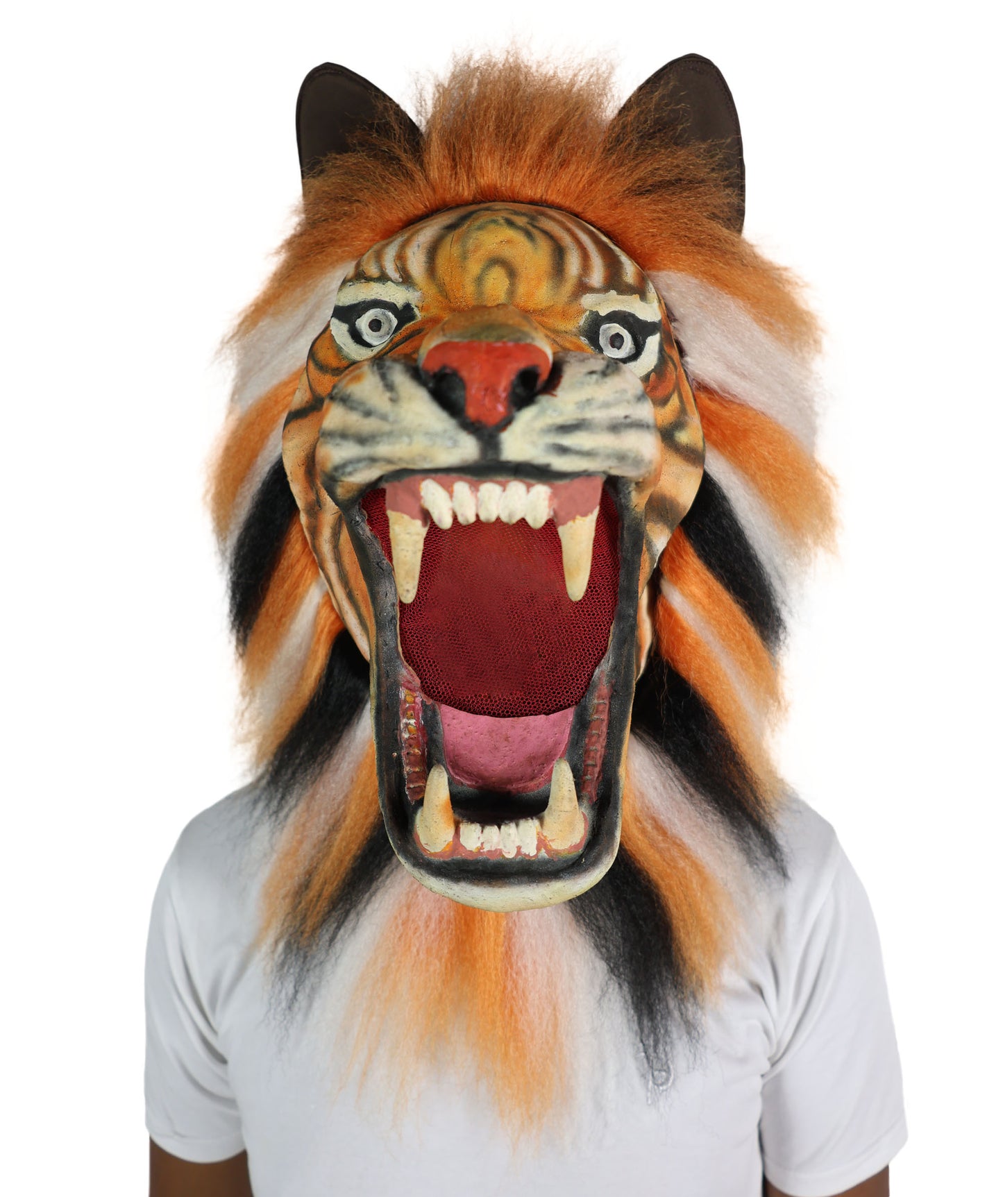 HPO Adult Unisex Fur Tiger Costume, Mask & Bundle Set | Realistic Fur Suit with Headpiece | Ideal for Halloween and Jungle Cosplay