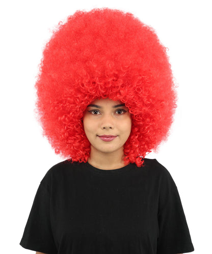 HPO Women's Giant White Glitter Afro Wig | Massive Puffy Sparkle Hair with Silver Sheen, Synthetic Fiber & Breathable Cap | Halloween, Troll Roleplay, 70s Disco Party, Theater & Funny Costume