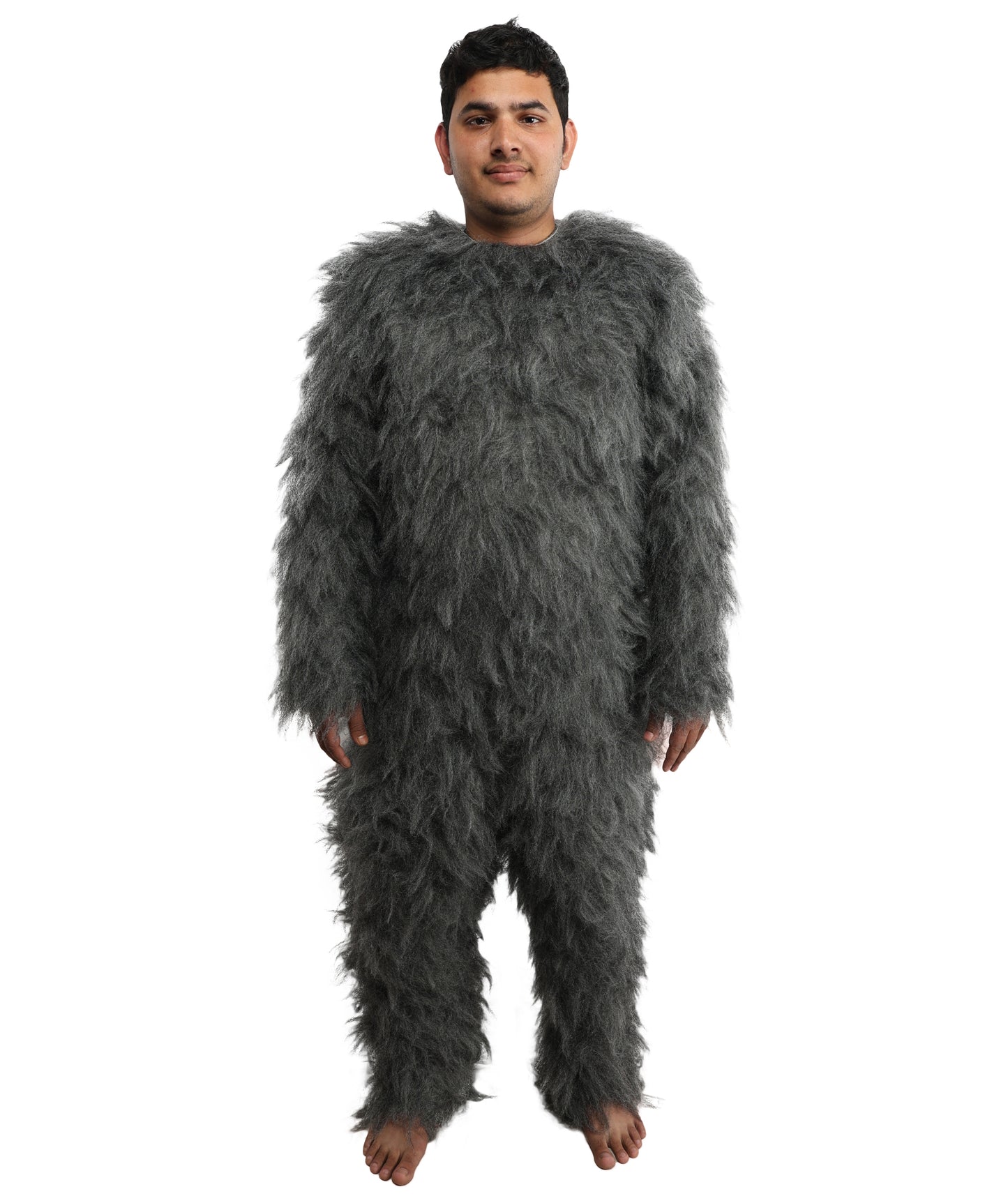 HPO Unisex Dark Grey Wolf Mascot Costume Bundle & Mask Set | Realistic Animal Full Coverage Outfit | Crafted for Parties and Cosplay events