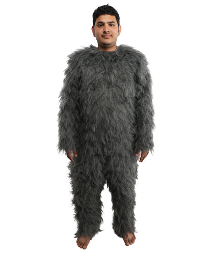 HPO Unisex Dark Grey Wolf Mascot Costume Bundle & Mask Set | Realistic Animal Full Coverage Outfit | Crafted for Parties and Cosplay events