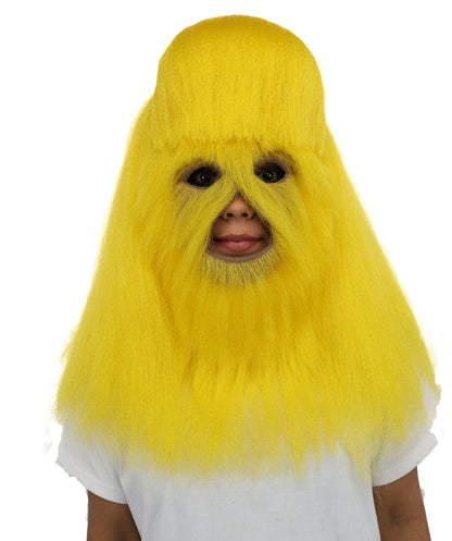 HPO Teen Extreme Hairy Person Costume Bundle & Mask Set - Full-Body Hair Suit Extra-Long Costume Wig for Halloween, Cosplay & Parties - Multiple Color Options