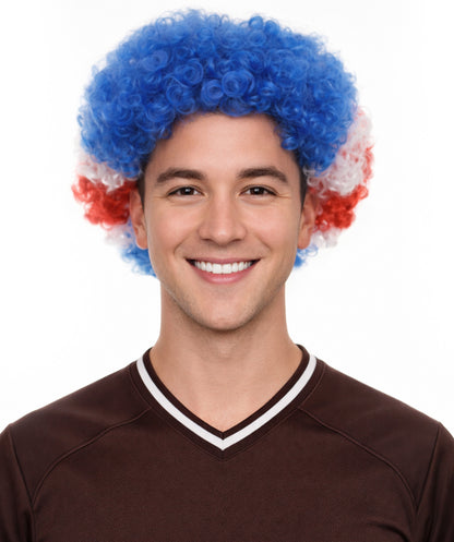 Costa Rica Sport Afro Fun Wig | Jumbo Fancy Halloween Wig