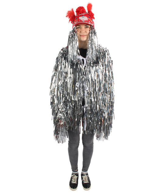 Adult Unisex DJ Tinsel Costume| Multiple Color Options