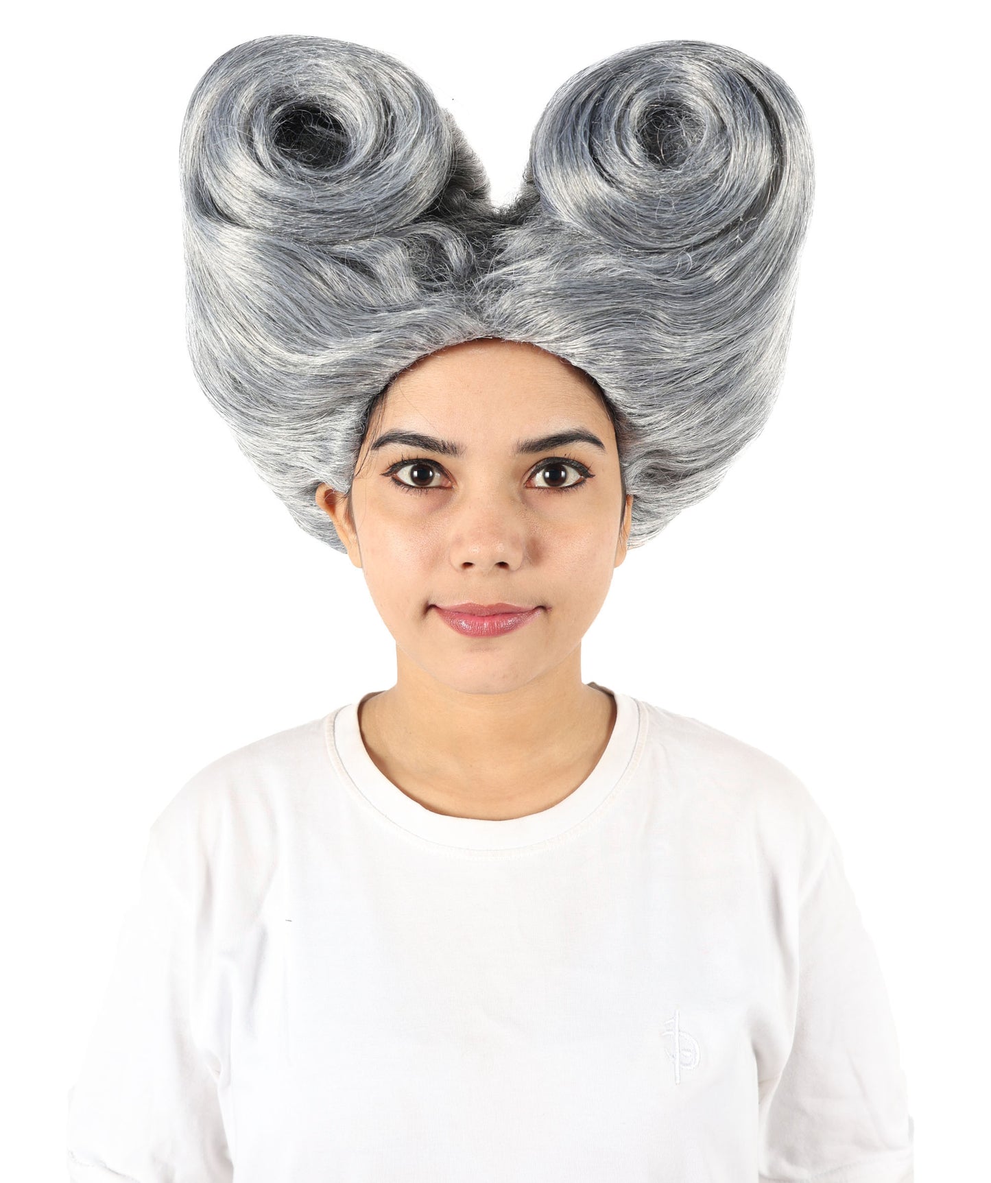 Women’s Supermodel Horn-shaped White Hair Updo Full Wig I Perfect for Halloween I Flame-retardant Synthetic Fiber