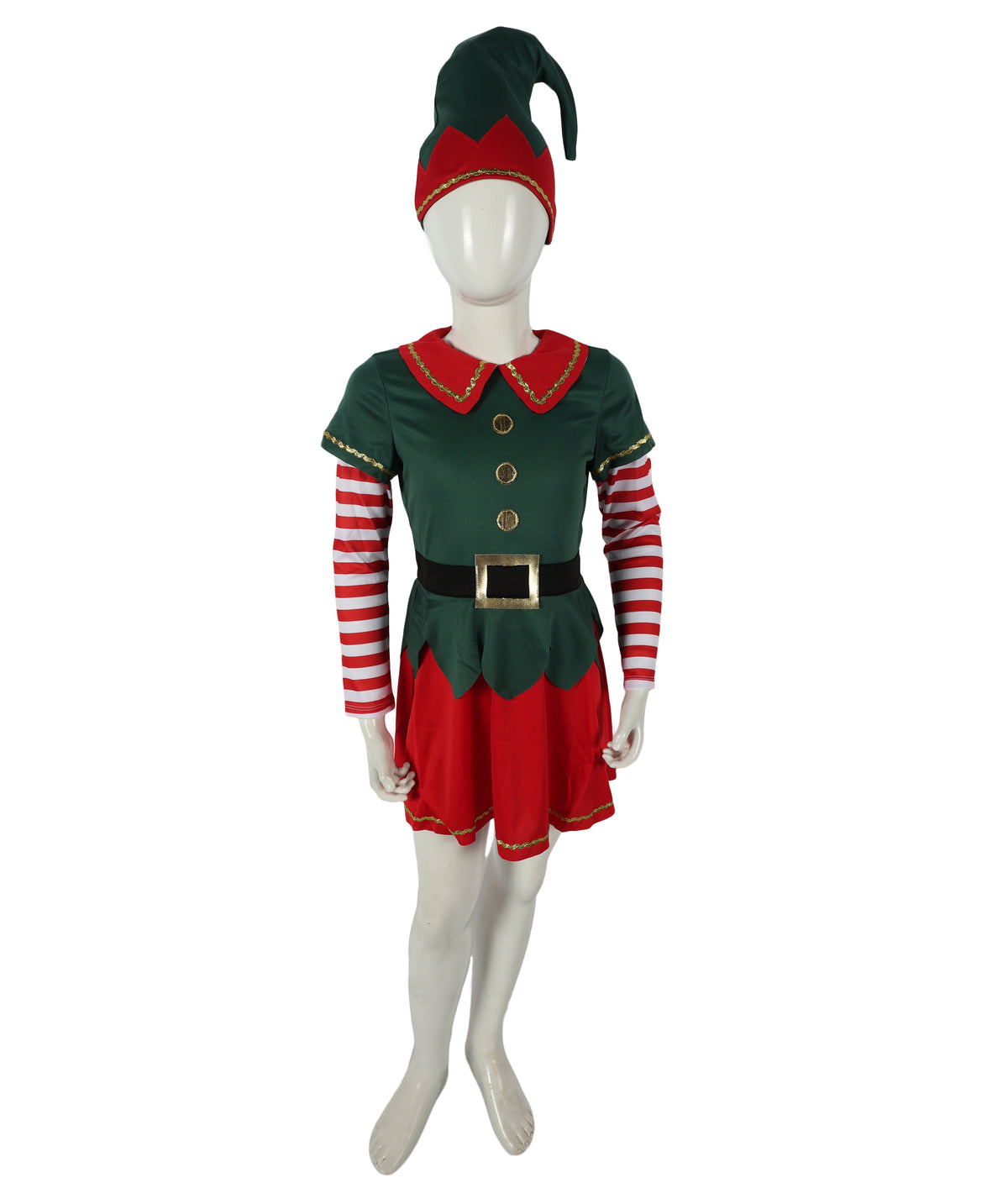 HPO Adult & Teen Women’s Inflatable Elf Costume | Red & Green Christmas Outfit | Holiday Party, Cosplay & Themed Event Costume