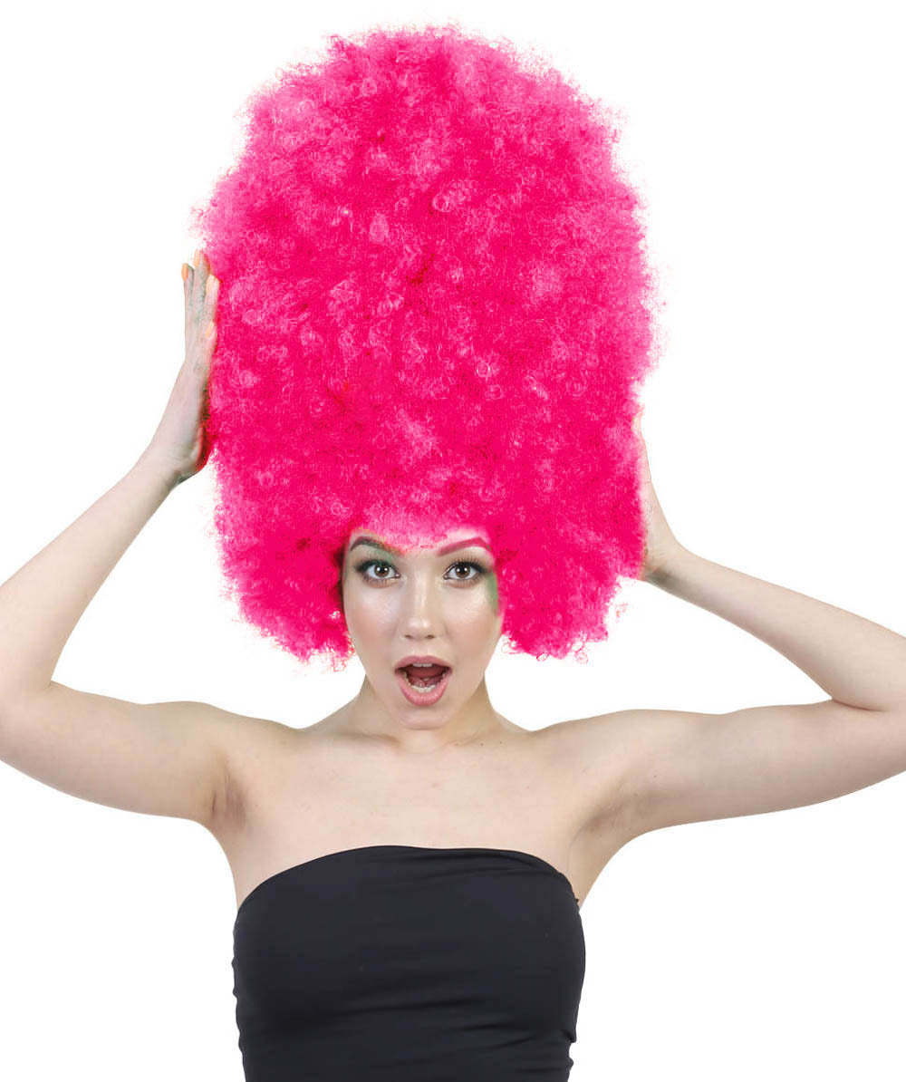 Super Sized Jumbo Afro Wig  Multiple Color | Halloween Party Online |  Flame Retardant Synthetic Fiber