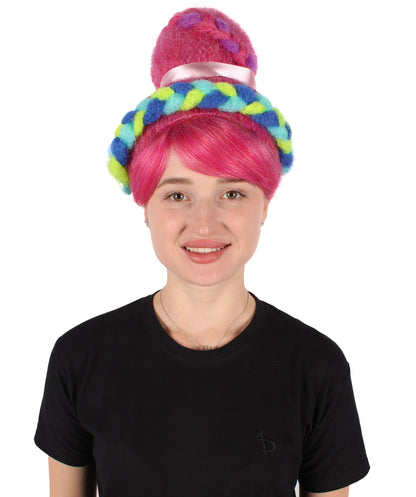 Movie Pink Troll Twisted Wig