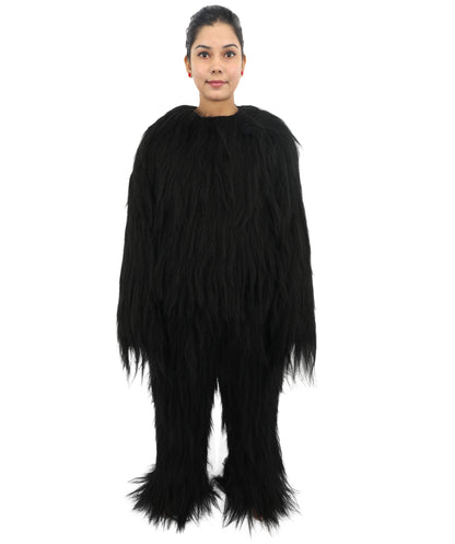 HPO Teen Extreme Hairy Person Costume Bundle & Mask Set - Full-Body Hair Suit Extra-Long Costume Wig for Halloween, Cosplay & Parties - Multiple Color Options