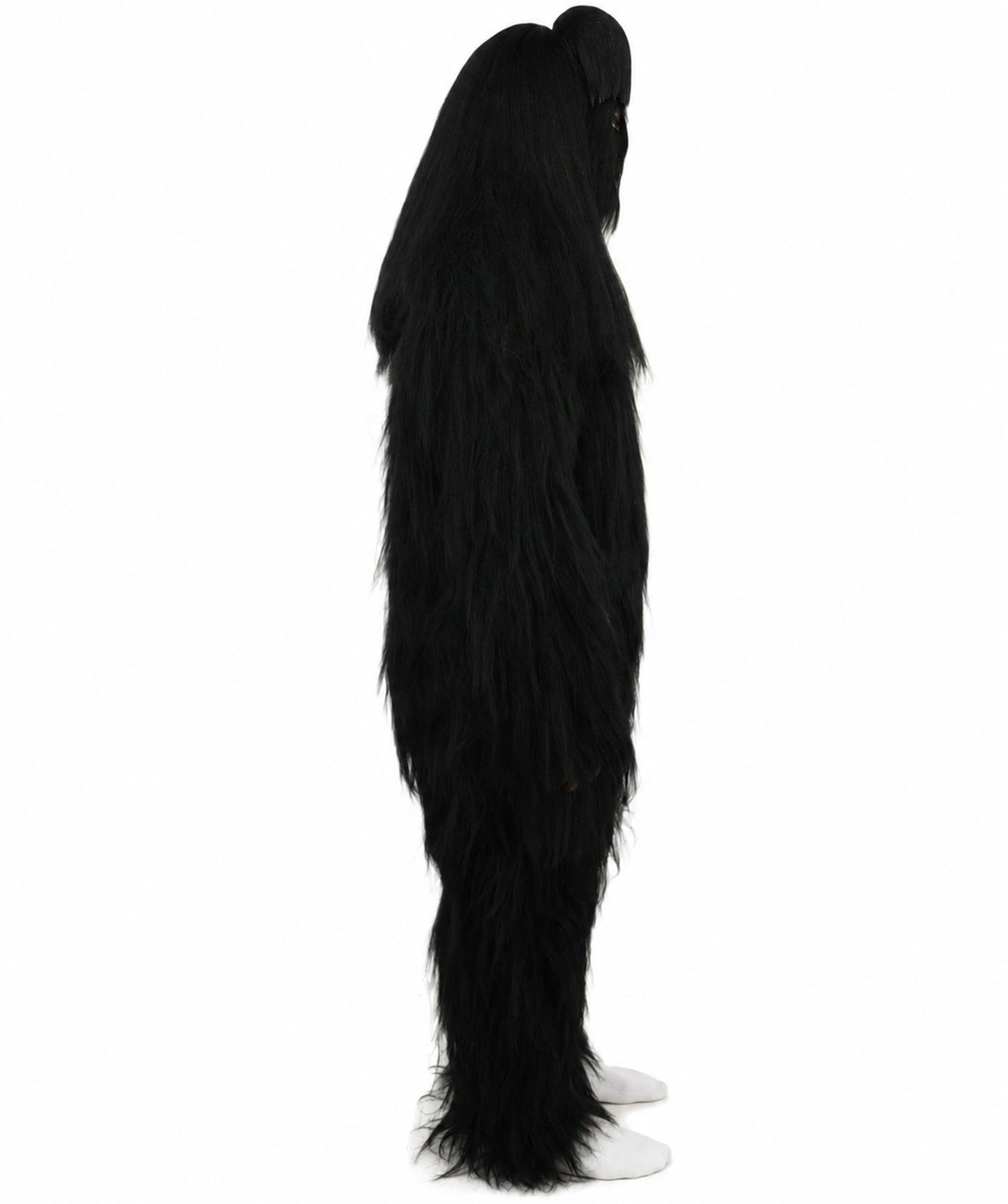 HPO  Extreme Hairy Person Two Part Costume, Mask and Bundle Set - Full-Body Hair Suit Extra-Long Costume Wig for Halloween, Cosplay & Parties - Multiple Color Options