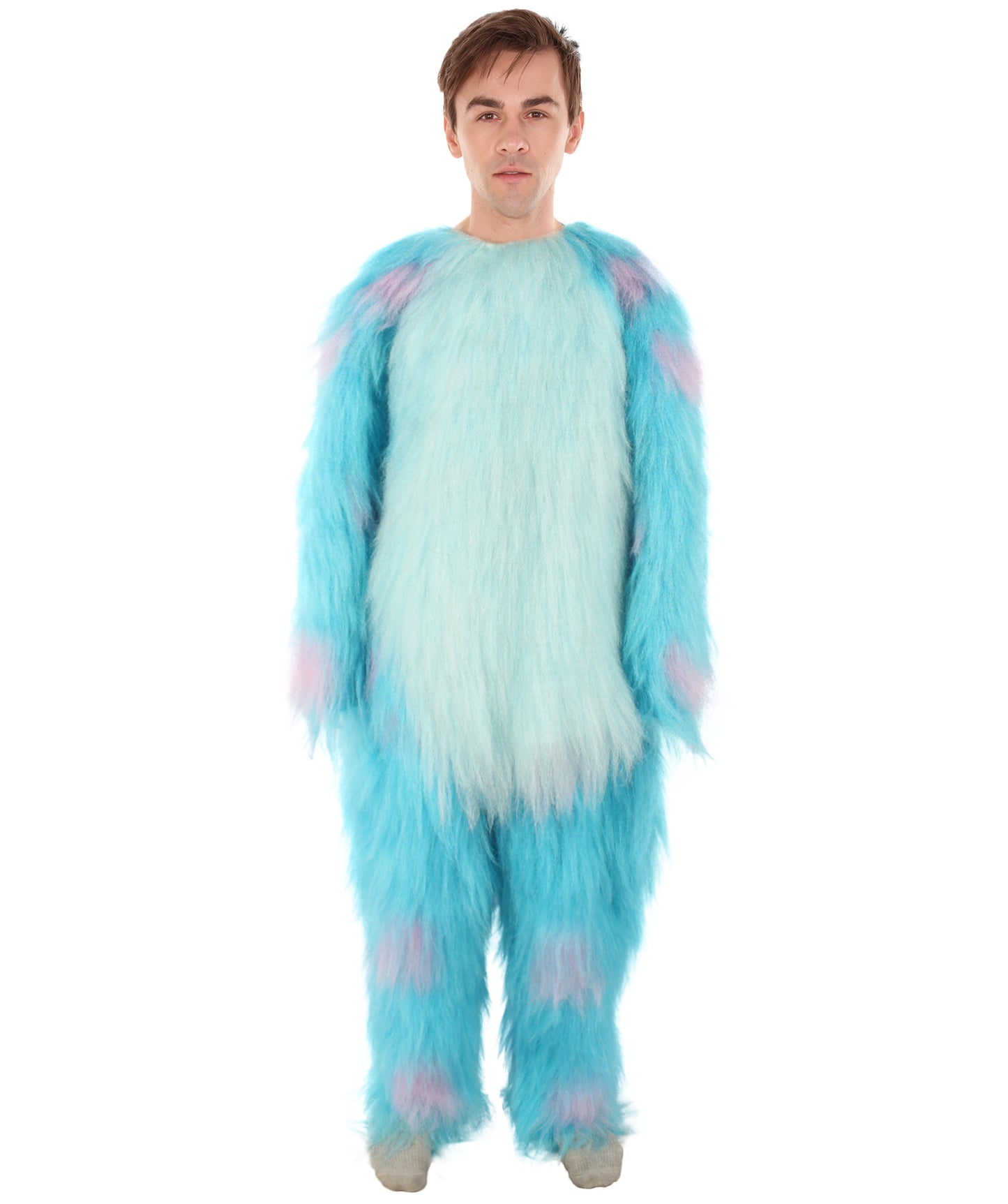 HPO Blue and Pink Scare Monster Costume  - Long Synthetic Fibers