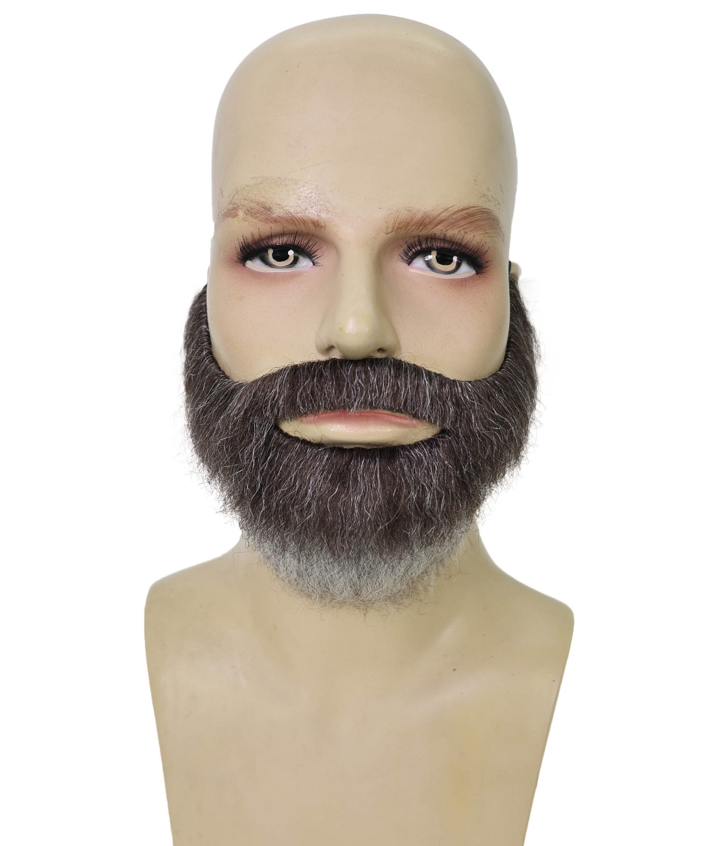 HPO Men’s Thick Curved Fake Multicolor Beard & Mustache – Stick-On Costume Facial Hair | Funny Cosplay, Theatre, Skits, Theme Parties, Retro Disguise & Dress-Up Looks