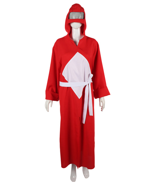 HPO Women's American Superhero Red Robe Costume | Suitable for Halloween | Flame-retardant Synthetic Fabric