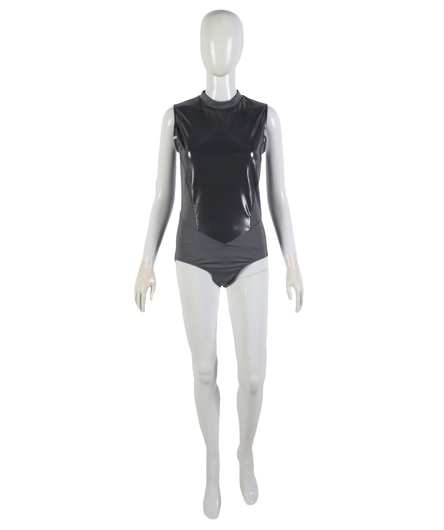 HPO Women's Classic Grey Bodysuit Costume | Women’s One Piece Swimsuit & Beach Wear Outfit | Well suited to Party & Club Wear