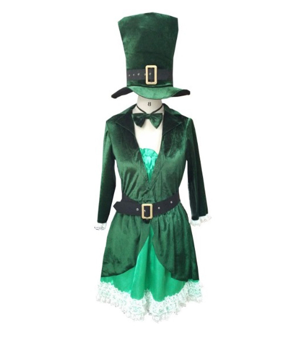 Women's Luscious Leprechaun Costume | Green Halloween Costume |  Flame Retardant Synthetic Fabric