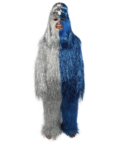 HPO Teen Extreme Hairy Two Part Costume Bundle & Mask Set - Full-Body Hair Suit Extra-Long Costume Wig for Halloween, Cosplay & Parties - Multiple Color Options