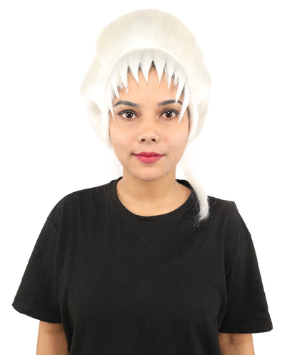 HPO Adult Women's Avant-Garde Bouffant Wig | Multiple Color Options | Create of synthetic fiber, massive smooth updo with micro bangs, breathable base | Party, Halloween, theater, drag, performance, costume events