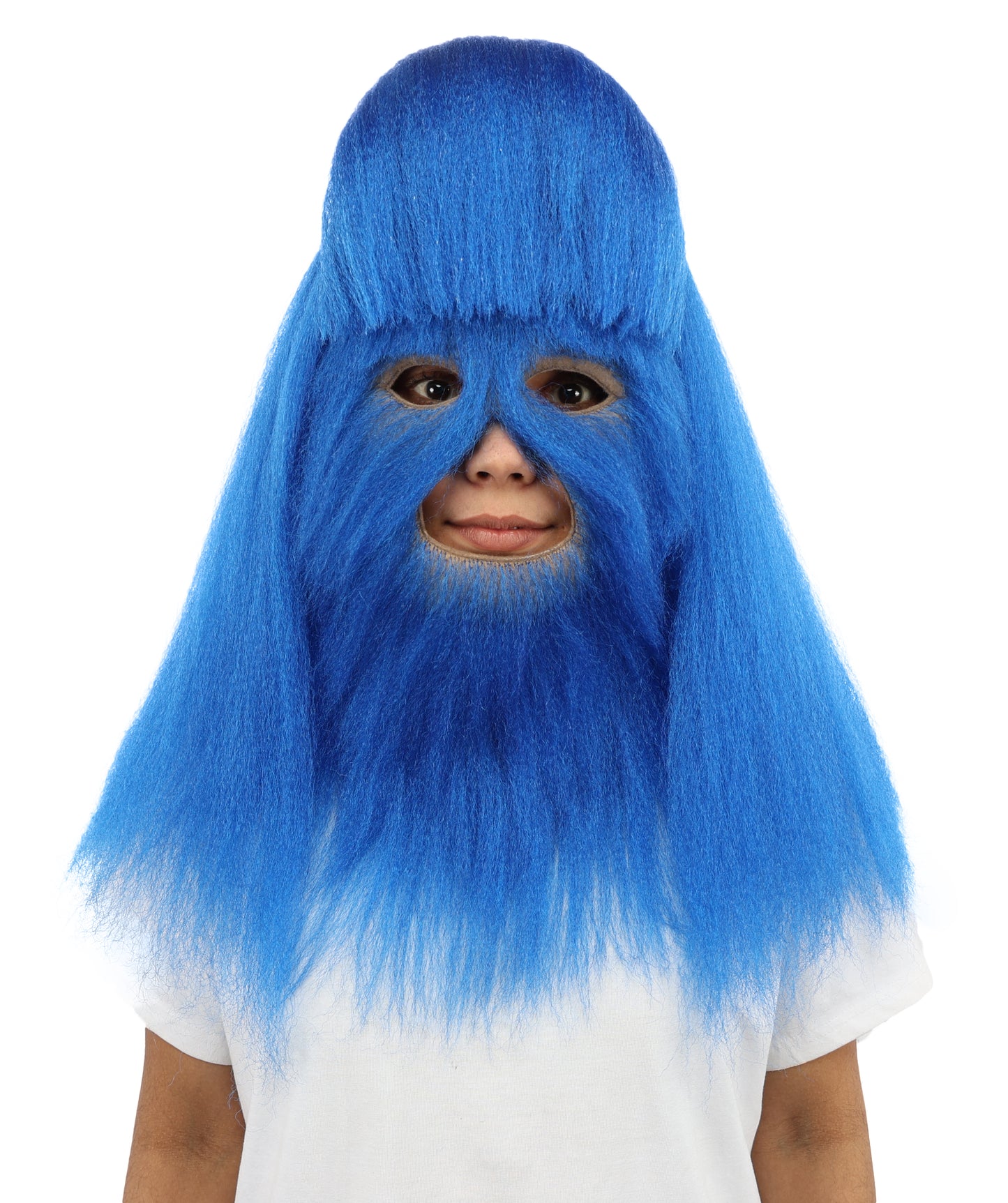 HPO Teen Extreme Hairy Person Costume Bundle & Mask Set - Full-Body Hair Suit Extra-Long Costume Wig for Halloween, Cosplay & Parties - Multiple Color Options