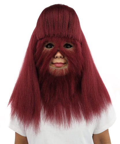 HPO Teen Extreme Hairy Person Costume Bundle & Mask Set - Full-Body Hair Suit Extra-Long Costume Wig for Halloween, Cosplay & Parties - Multiple Color Options