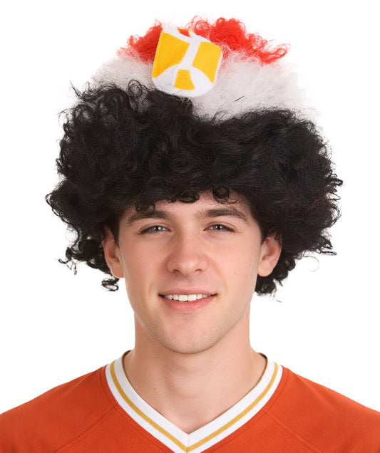Egypt Flag Sport Afro Wig | Red White Black Wig