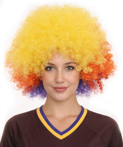 Sport Afro Wig | Super Size Jumbo Multicolor Wig | Premium Breathable Capless Cap