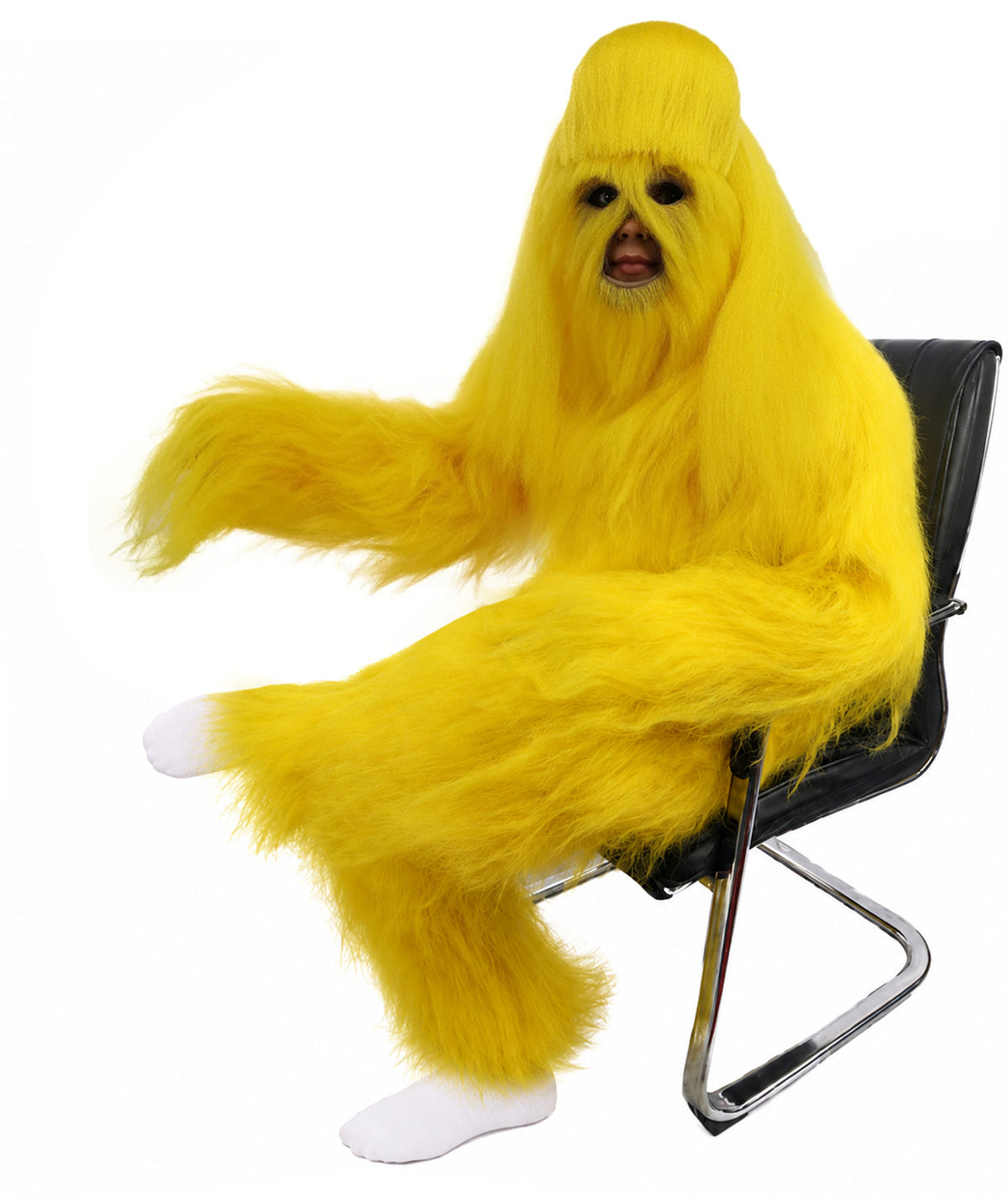 HPO Teen Extreme Hairy Person Costume Bundle & Mask Set - Full-Body Hair Suit Extra-Long Costume Wig for Halloween, Cosplay & Parties - Multiple Color Options
