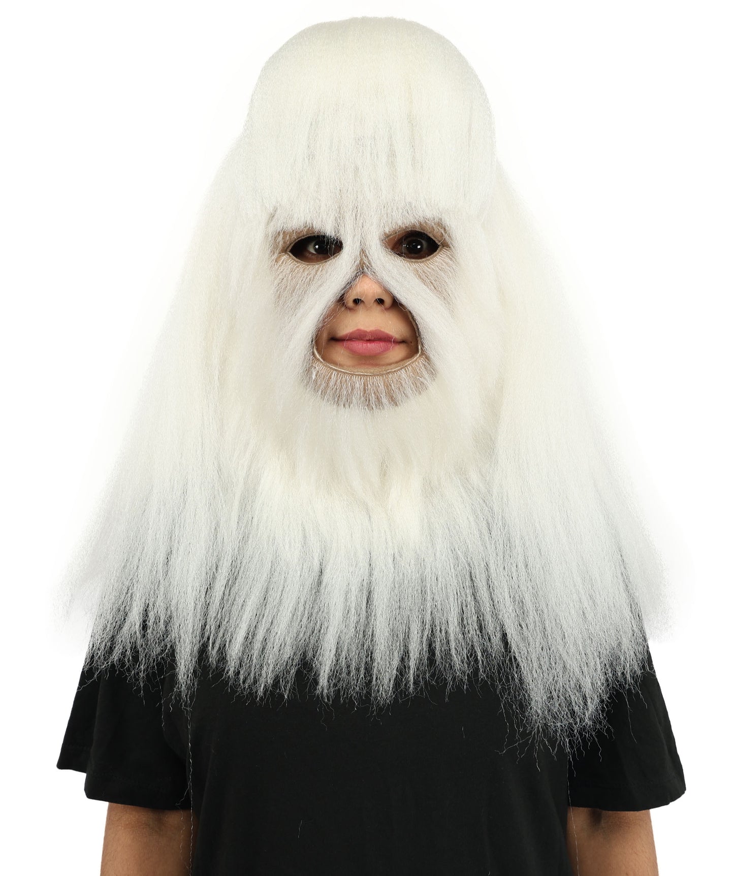 HPO Teen Extreme Hairy Person Costume Bundle & Mask Set - Full-Body Hair Suit Extra-Long Costume Wig for Halloween, Cosplay & Parties - Multiple Color Options