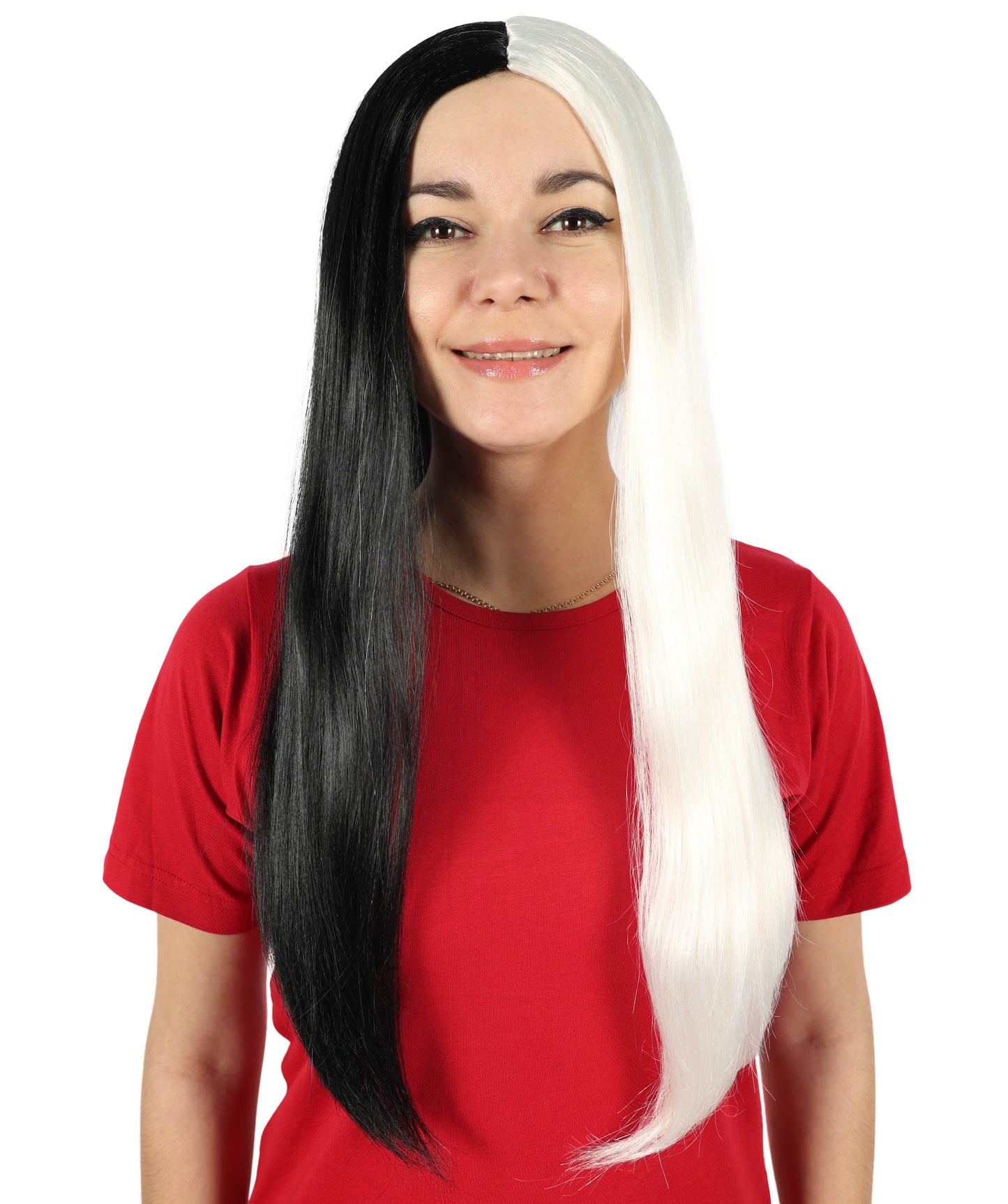 HPO Women's Evil Bride ,Adult Women's Wig Collections, Horror Ghostly Halloween Wig, Premium Breathable Capless Cap