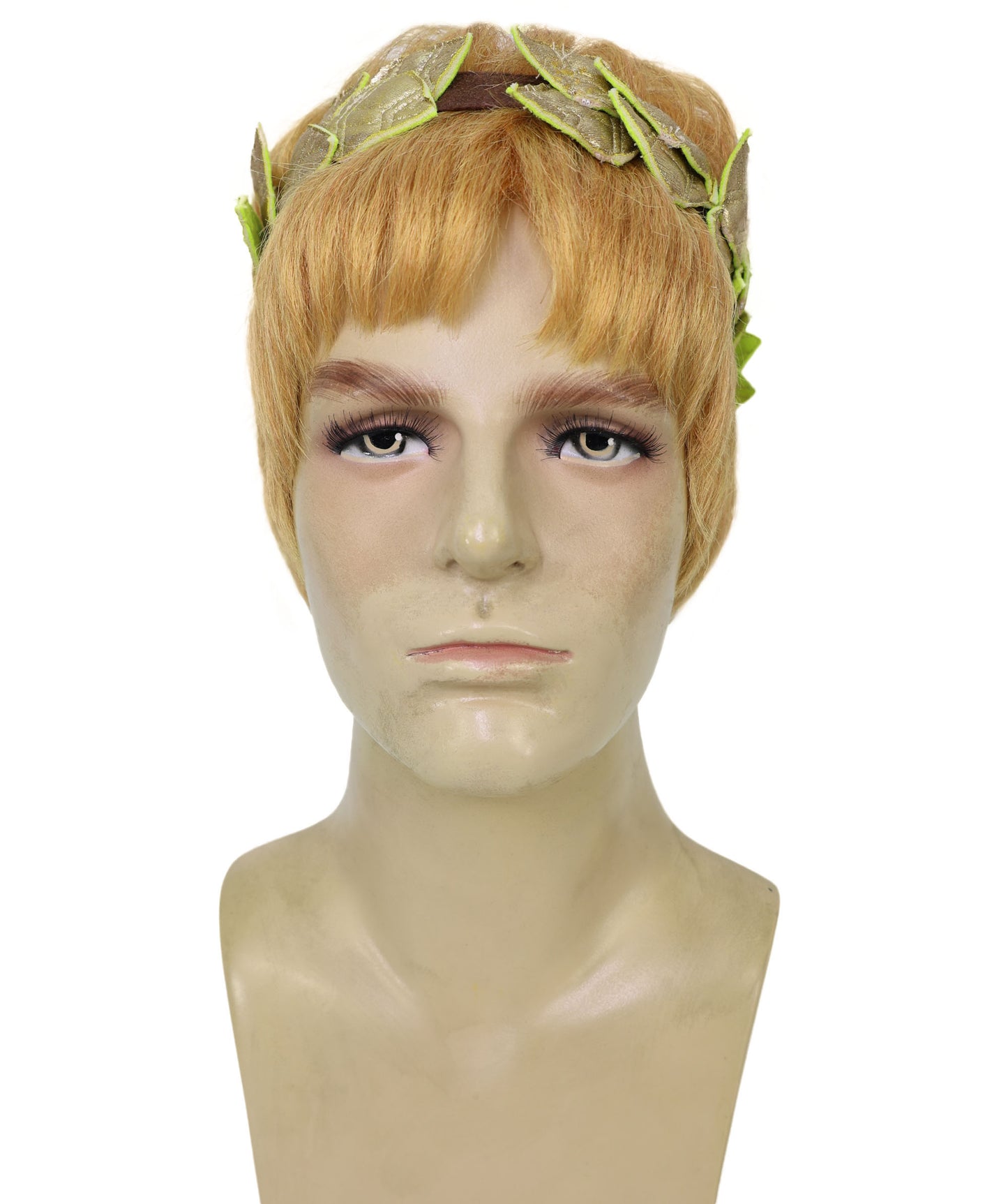 HPO Men’s Wavy Short Ginger Wig | Roman Emperor Inspired Historical Hairpiece | Theater, Gladiator Roleplay, Halloween & Cosplay Wig