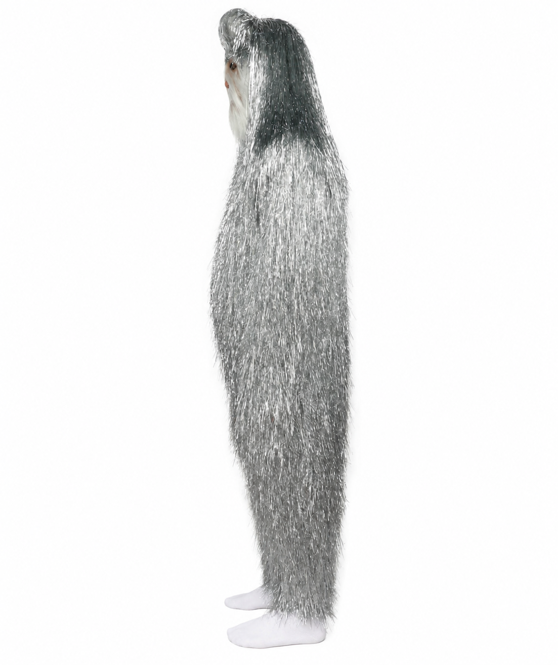 HPO UnisexTinsel Hairy Costume, Bundle & Mask Set | Full-Body Suit & Matching Mask | Long Hair Funny Costume for Halloween, Performers, Cosplay & Mascots | Multicolor Options