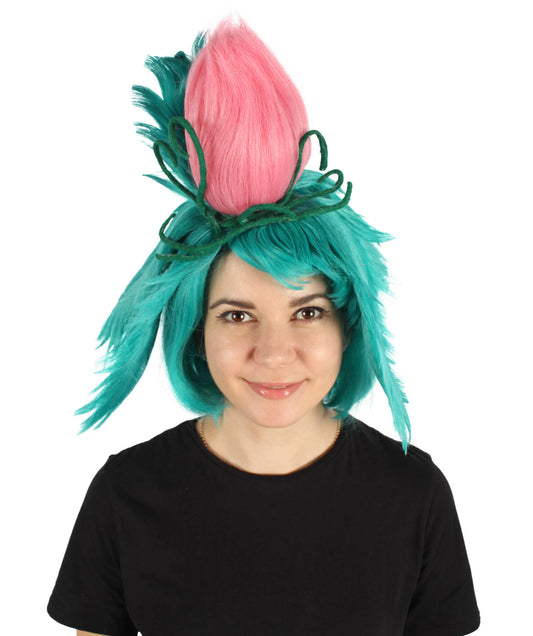 HPO Women's Fictional Creature Catcher Grass Character Anime Wig | Flame-retardant Synthetic Fiber