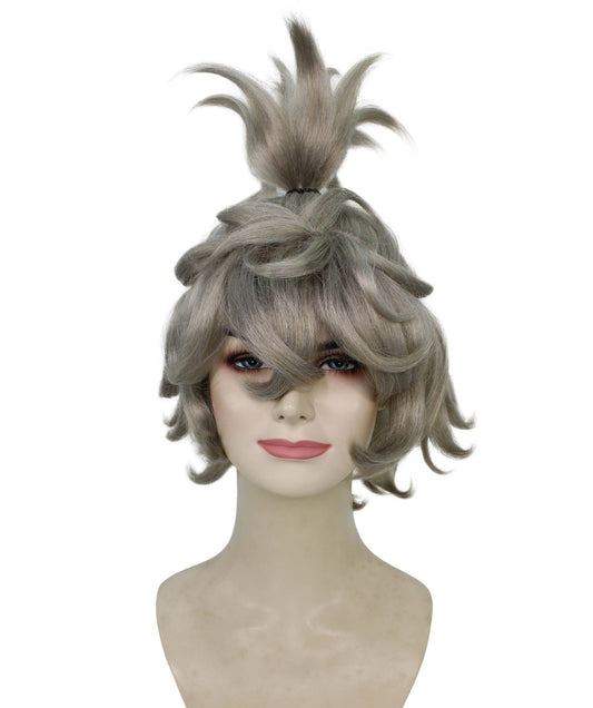 HPO Men's Anime Manga Reckless Pilot Ash Short Wig, Perfect for Halloween, Flame-retardant Synthetic Fiber