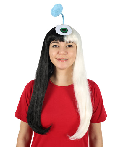 Womens Aliens Wig with Antennae , Blue TV/Movie Wigs , Premium Breathable Capless Cap