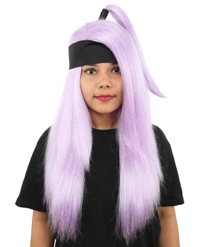 Women's High Ponytail Ninja Wig | Multiple Color Options | Create of synthetic fiber, long straight texture with top-tied fountain, breathable base | Cosplay, Halloween, theater, party, performance, costume events