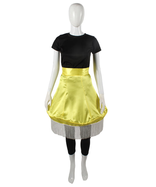 HPO Women's Xmas Cute Yellow Lamp Skirt Costume | Suitable for Halloween | Flame-retardant Synthetic Fabric